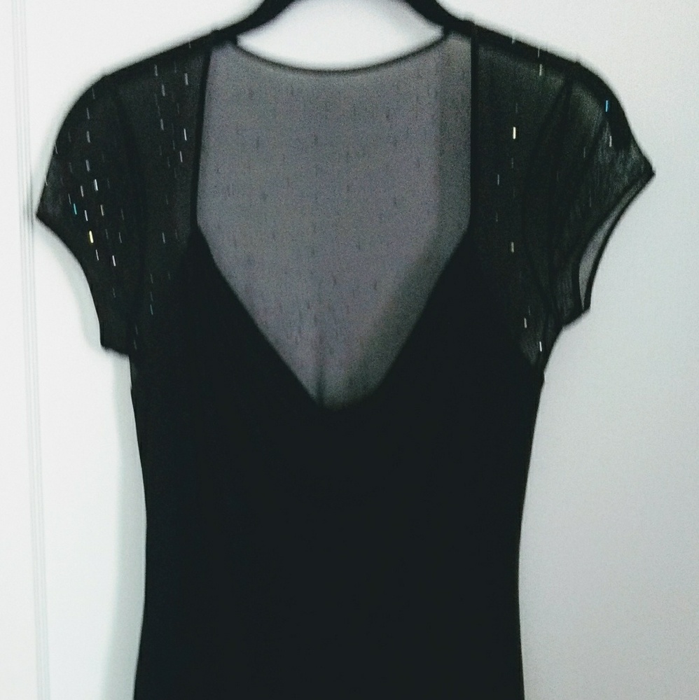 Laundry Black Cocktail Dress Shimmer. Top